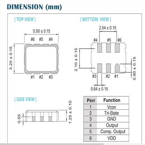 VWEUPLJANF-38.400000,5032壓控有源晶振,TAITIEN石英晶振