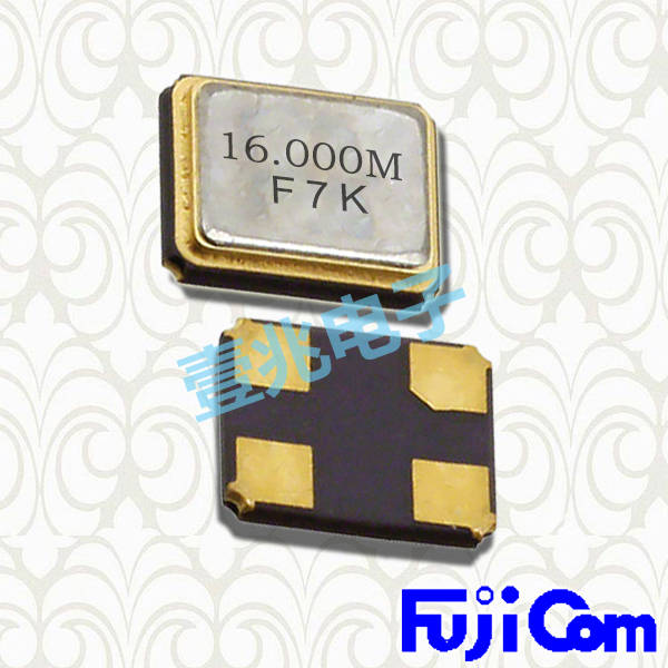 FCX1M02700012E3J,1612貼片石英晶體,Fujicom晶體諧振器